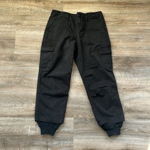 Alice + Olivia Black Denim Cargo Jeans Size 25